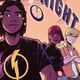 The cover for the YA graphic novel Static: Up All Night, featuring Static and his supporting cast.